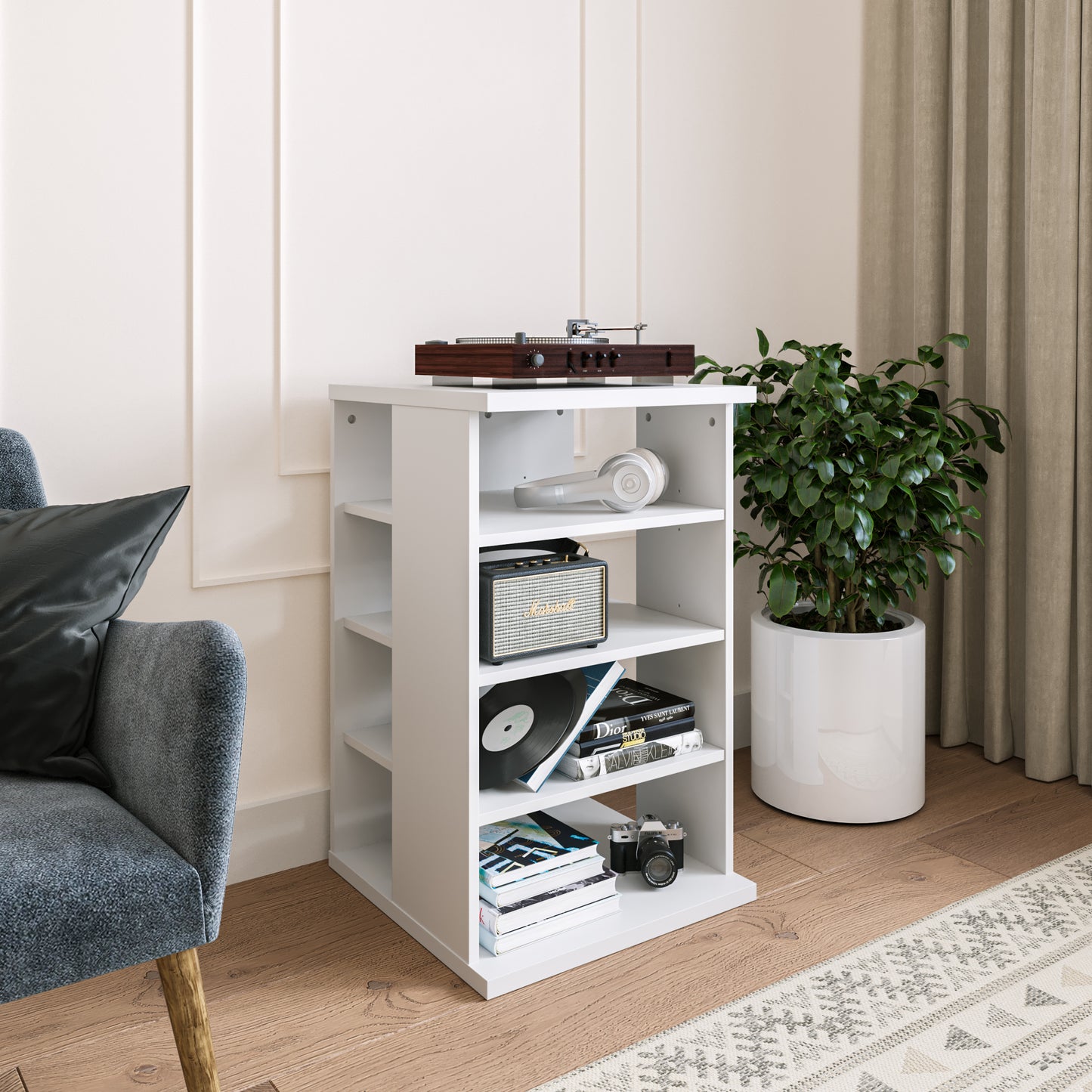 Jasper 4-Shelf Audio Tower Bookcase