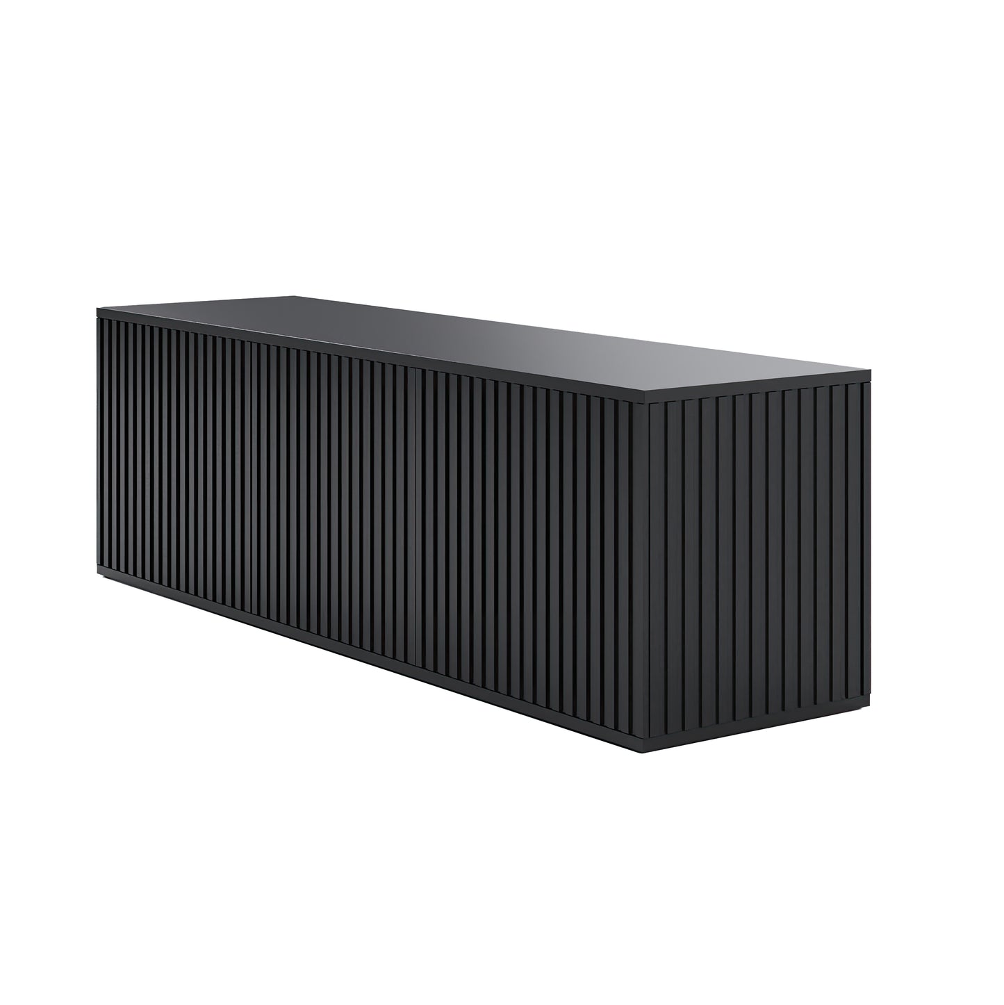 Meuble TV Trelisse noir 60 pouces avec 3 portes