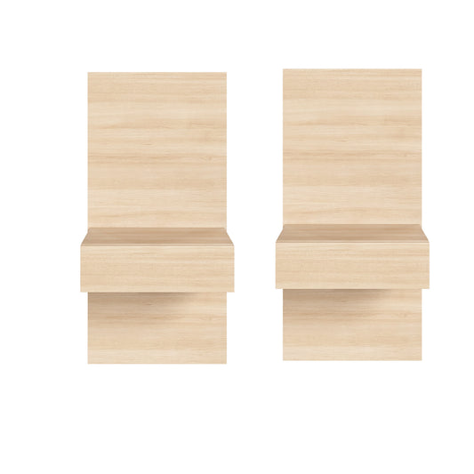 Milano Floating Nightstand Extension Panel Set of 2 in Natural Blonde Oak – product photo 2