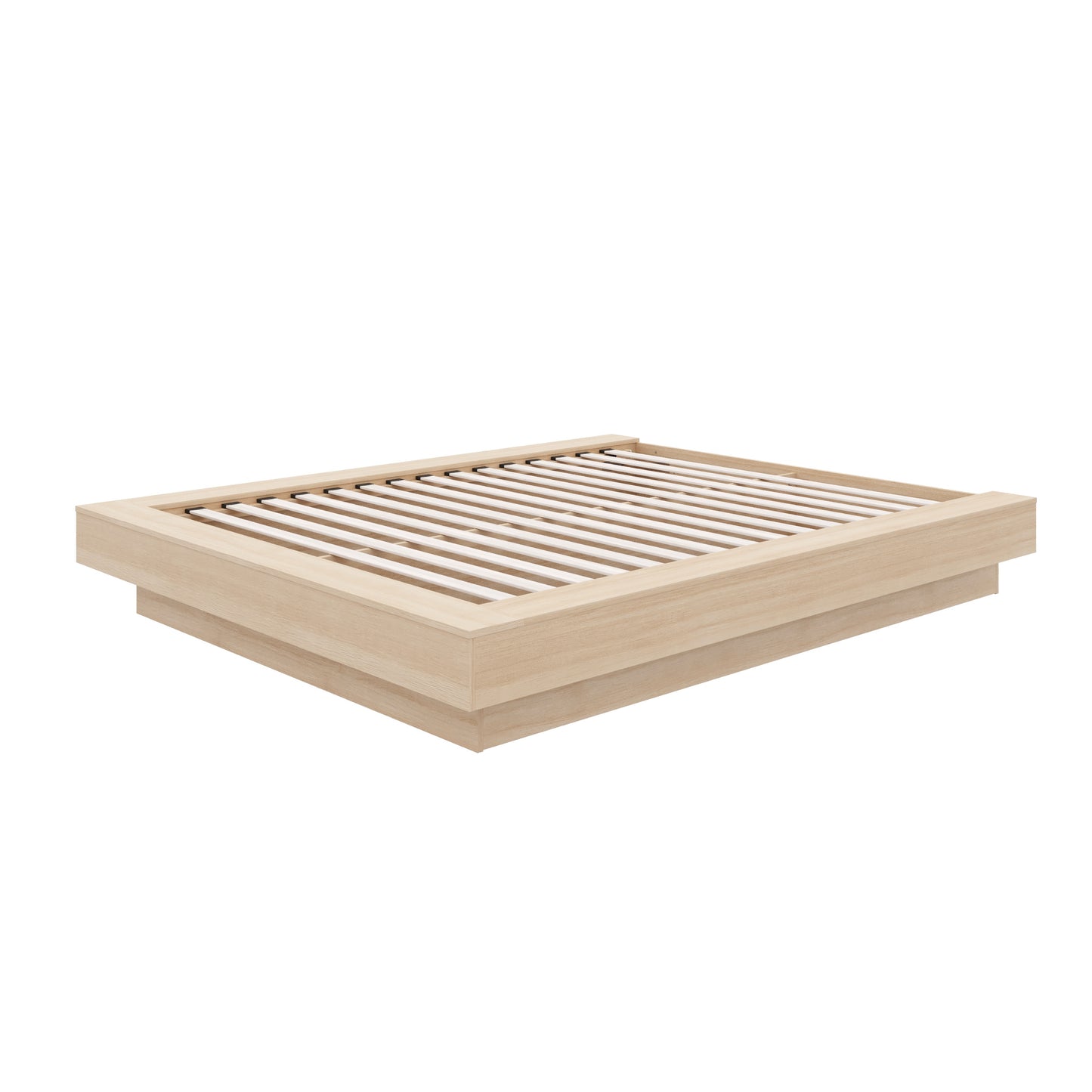 Cadre de lit plateforme Marconi, chêne blond naturel