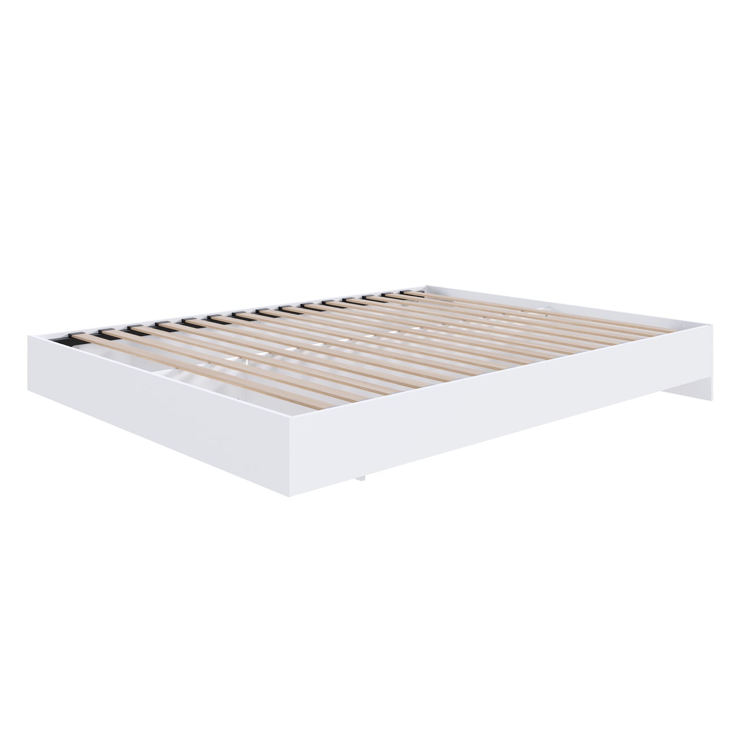 Platform Bed Frame, White