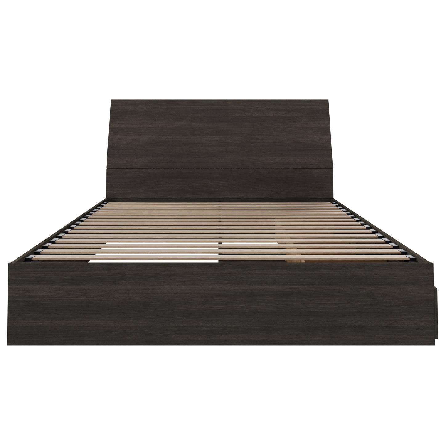 2-Piece Bedset With Bed Frame And Headboard, Ebony