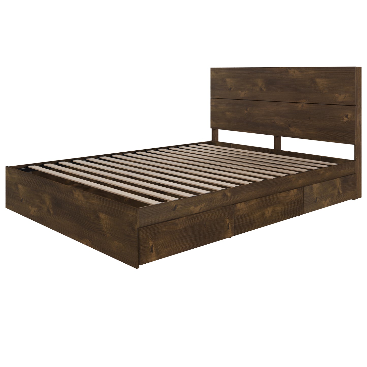 2-Piece Bedset With Bed Frame And Headboard, Truffle