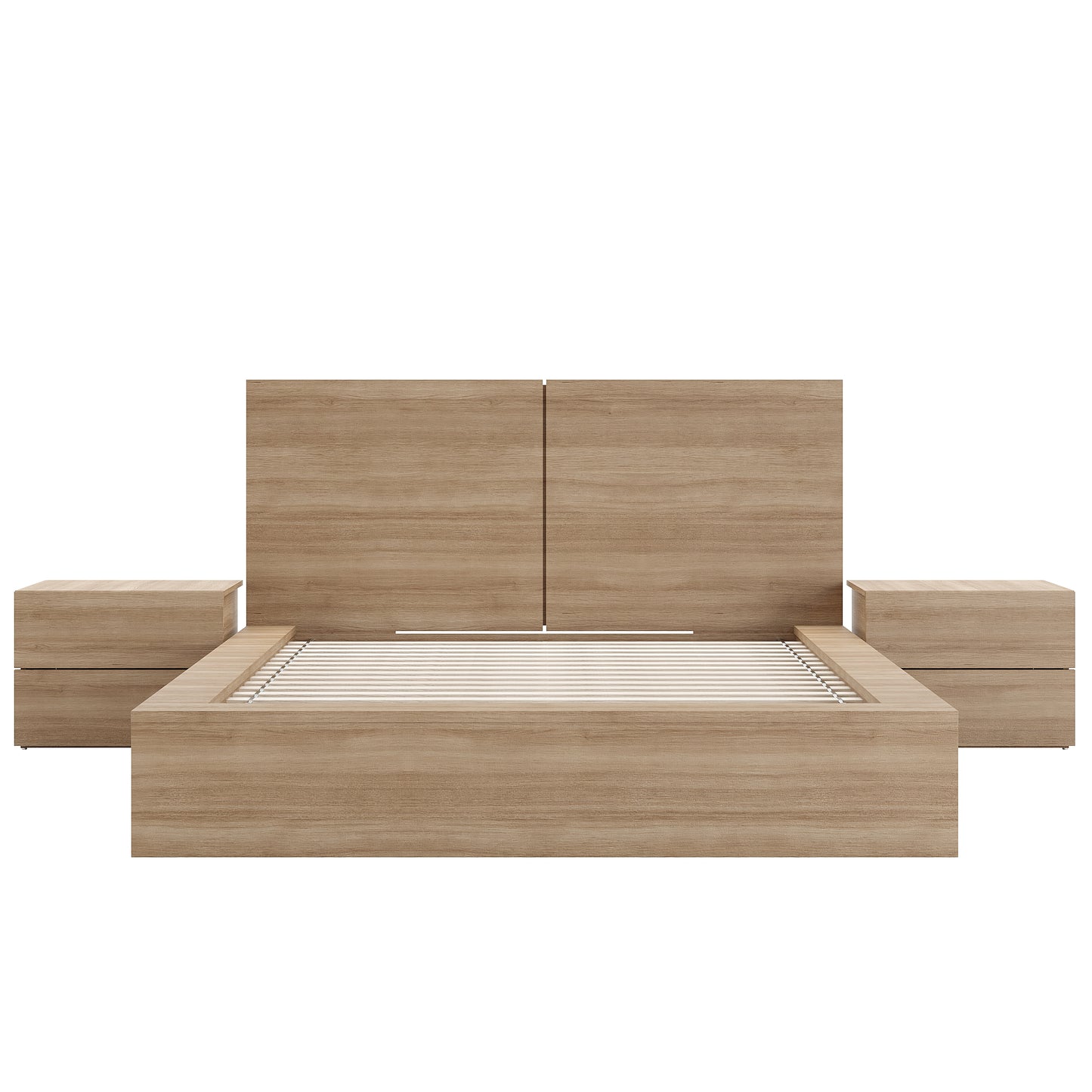 Ensemble de chambre à coucher James 4 pièces, chêne brun