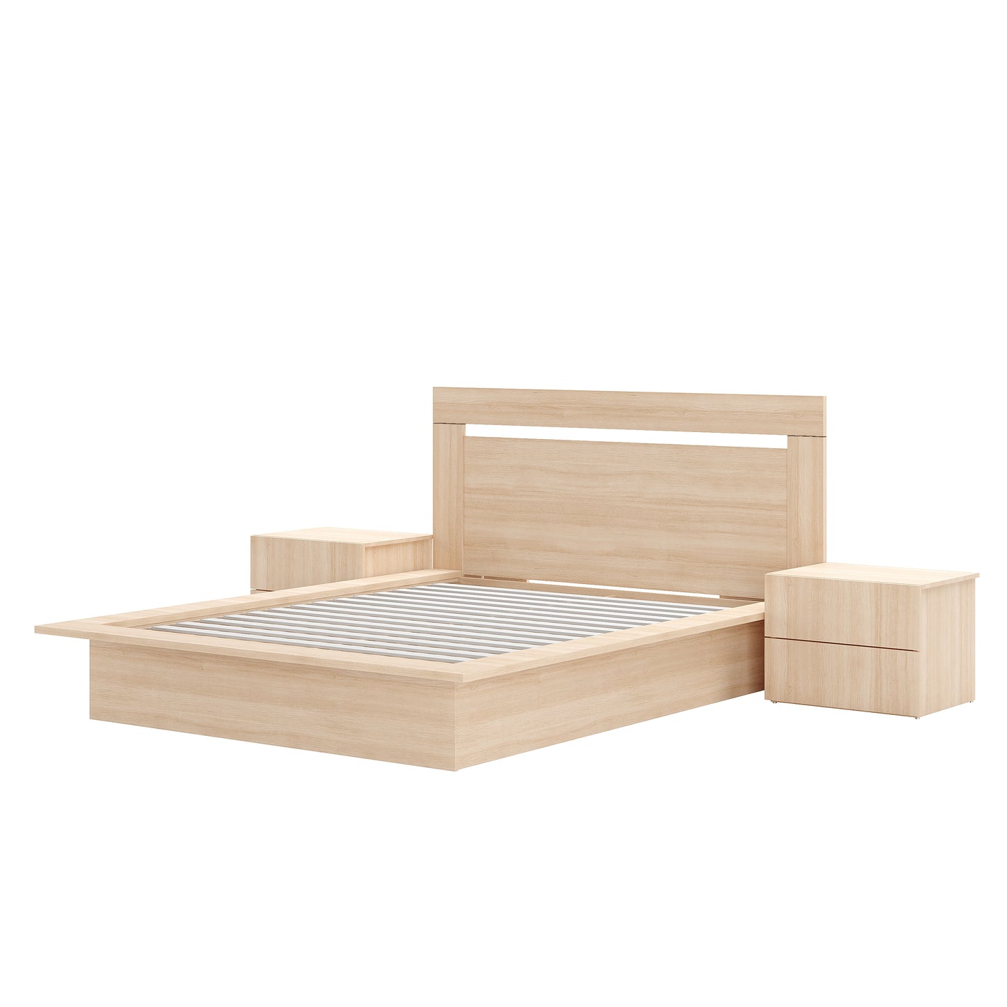 Ensemble de chambre à coucher Malibu 4 pièces, chêne blond naturel