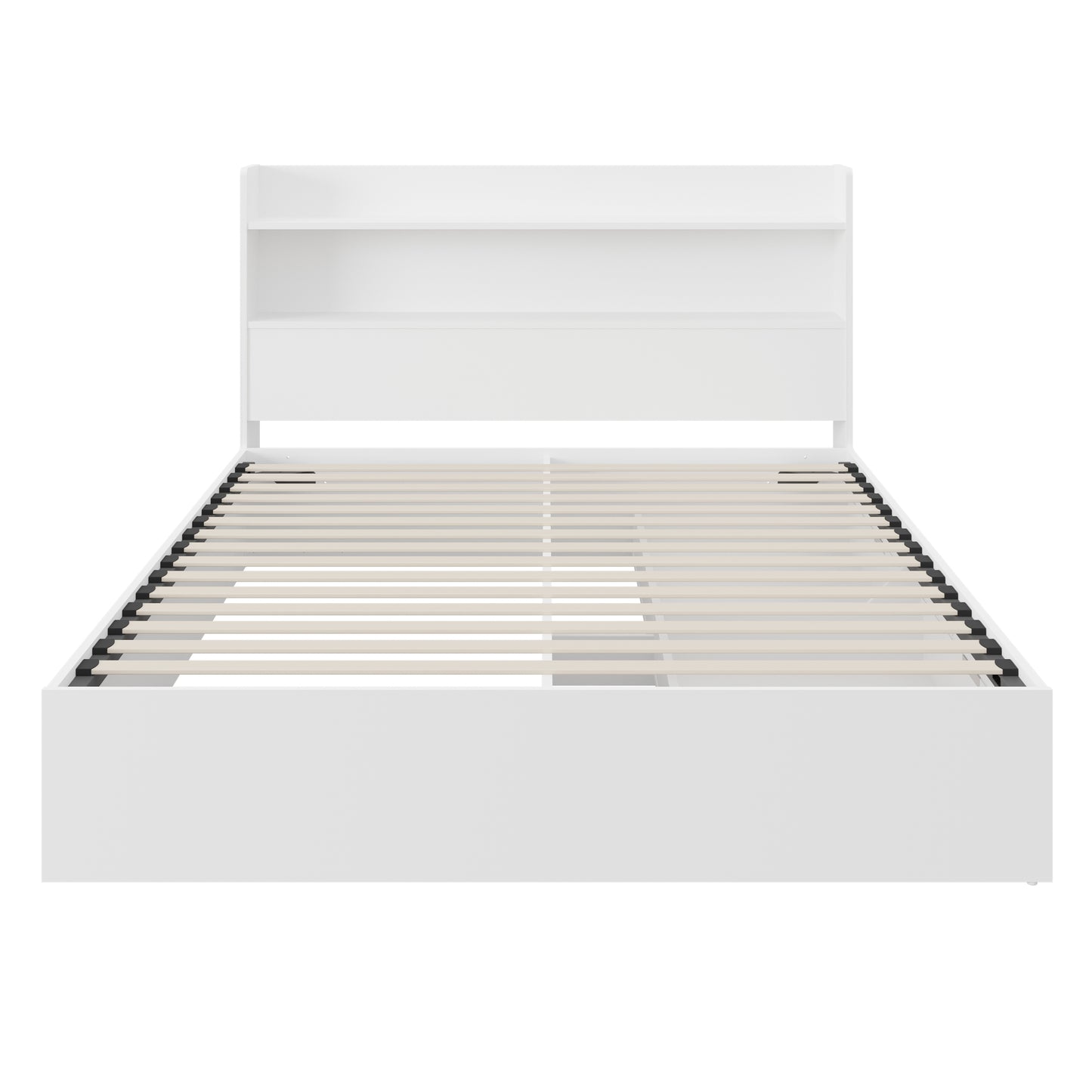 Lit plateforme Hunter avec tête de lit, blanc