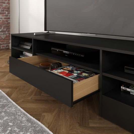 72-Inch Tv Stand With A Drawer in Black – detail photo