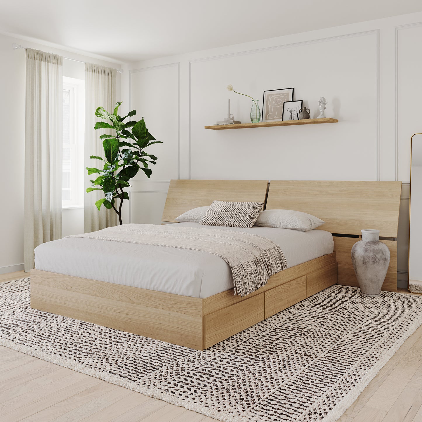 Oslo 2-Piece Reversible Storage Bed Set, Queen