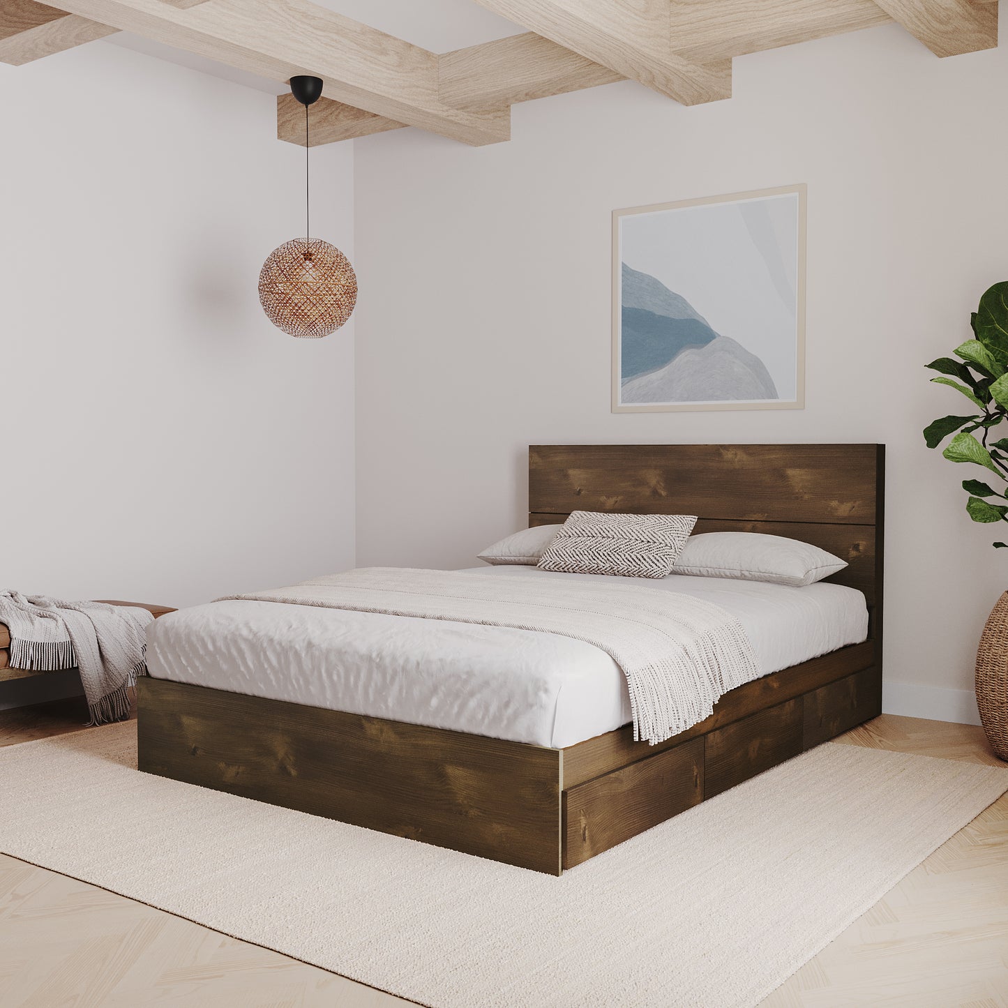 Milo 2-Piece Reversible Storage Bed Set, Full