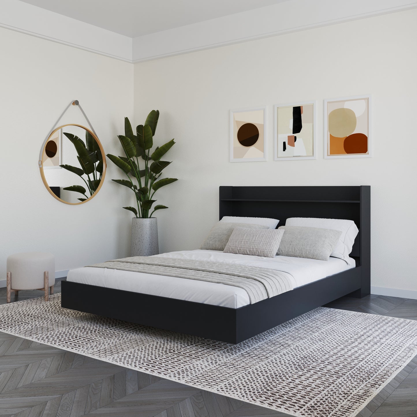 Harper 2-Piece Floating Platform Bed Set, Full