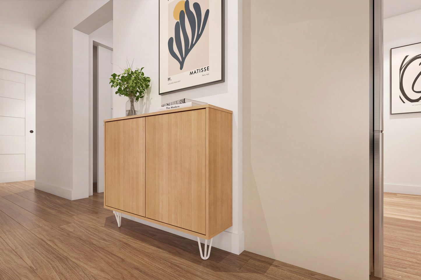 Slim 2-Door Storage Accent Cabinet