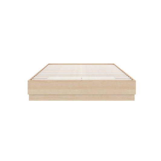 Milano Platform Bed Frame in Natural Blonde Oak, Full/Double – product photo 2