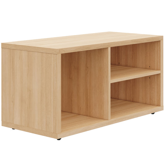 Porto Entryway Shoe Storage Bench in Golden Maple – product photo 2