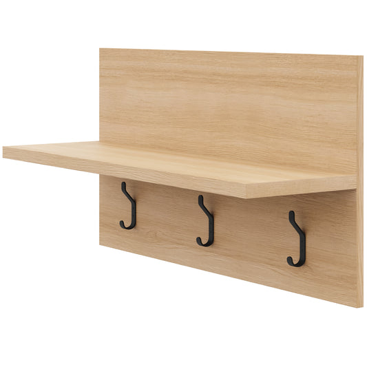 Porto Entryway Wall-Mounted Coat Rack in Golden Maple – product photo 2