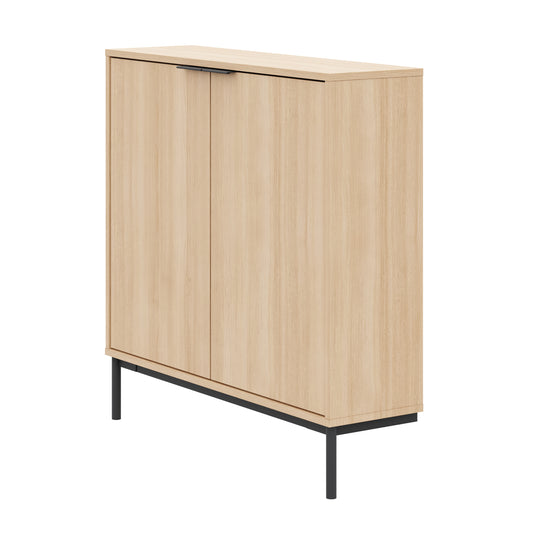Slim 2-Door Storage Console in Natural Blonde Oak – product photo 2