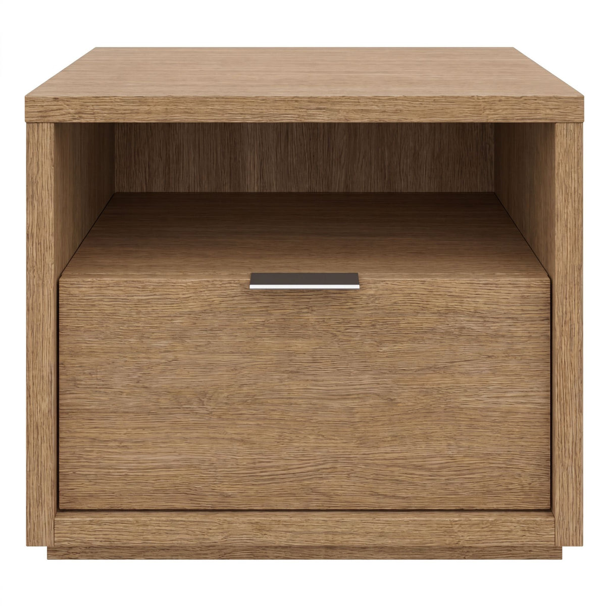1-Drawer Modern Nightstand in Brown Oak – product photo