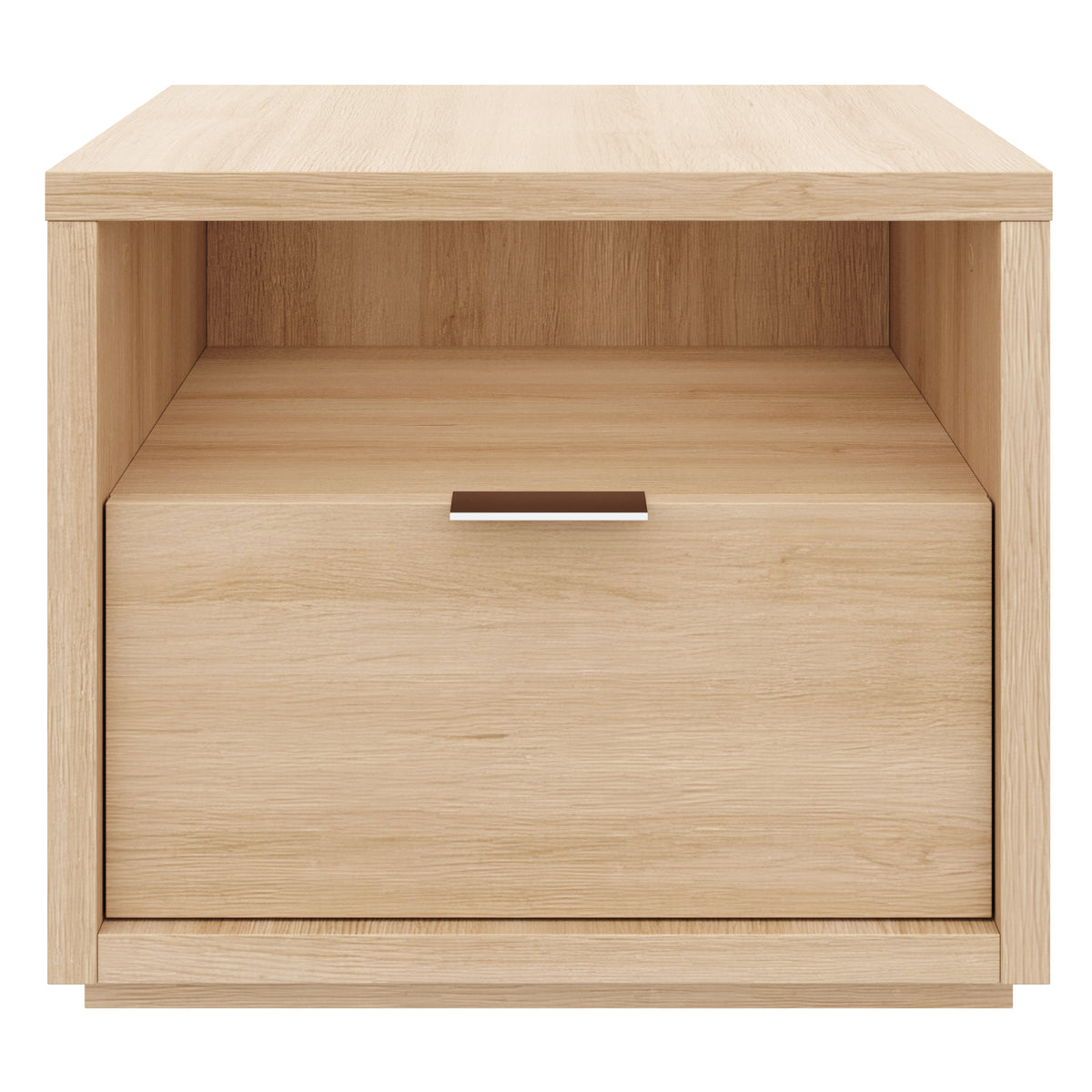 1-Drawer Modern Nightstand in Natural Blonde Oak – product photo