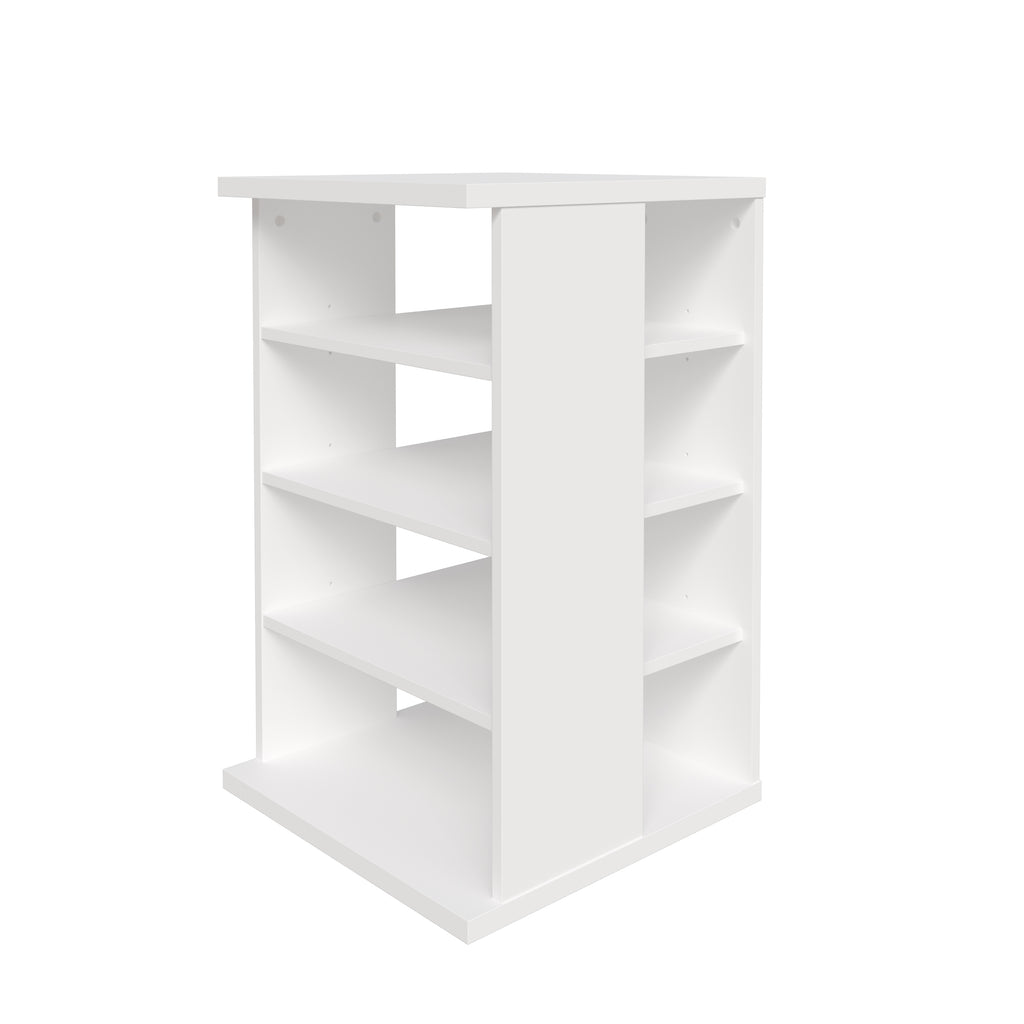 Jasper 4-Shelf Audio Tower Bookcase White