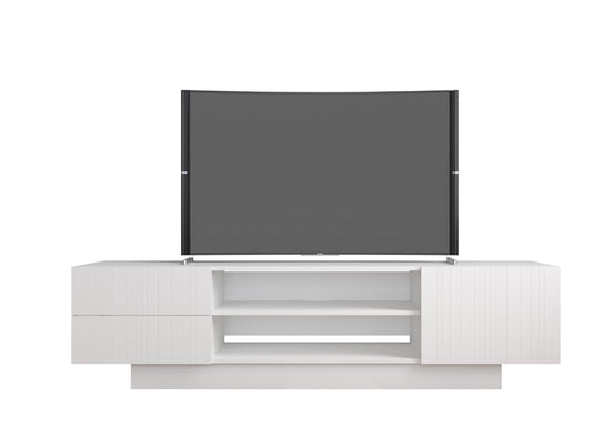 72-Inch Tv Stand With 2-Drawers And Cabinet, White