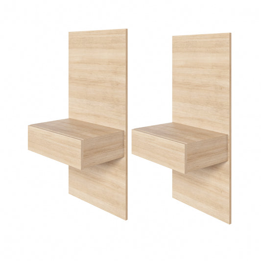 Milano Floating Nightstand Extension Panel Set of 2 in Natural Blonde Oak – product photo