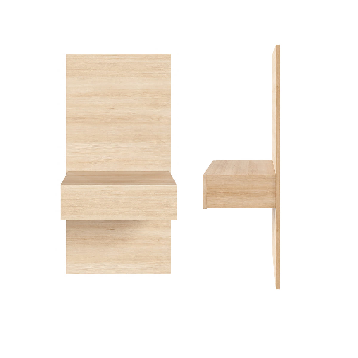Milano Floating Nightstand Extension Panel Set of 2 in Natural Blonde Oak – product photo 3