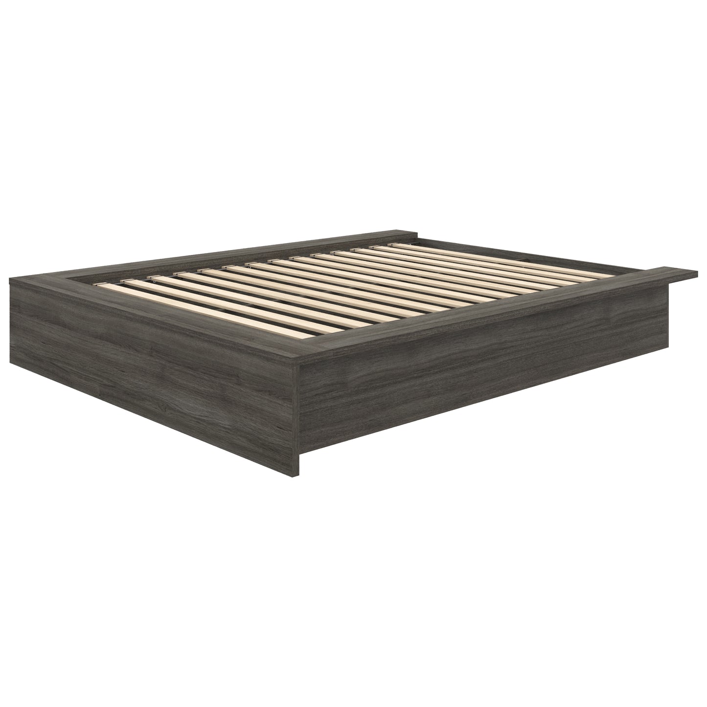 James Platform Bed, Grey Oak