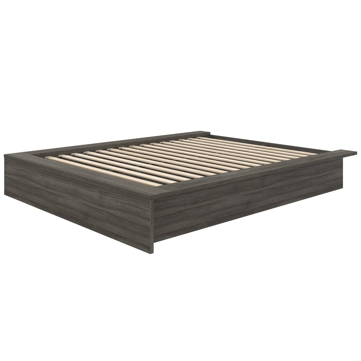 James Platform Bed, Grey Oak