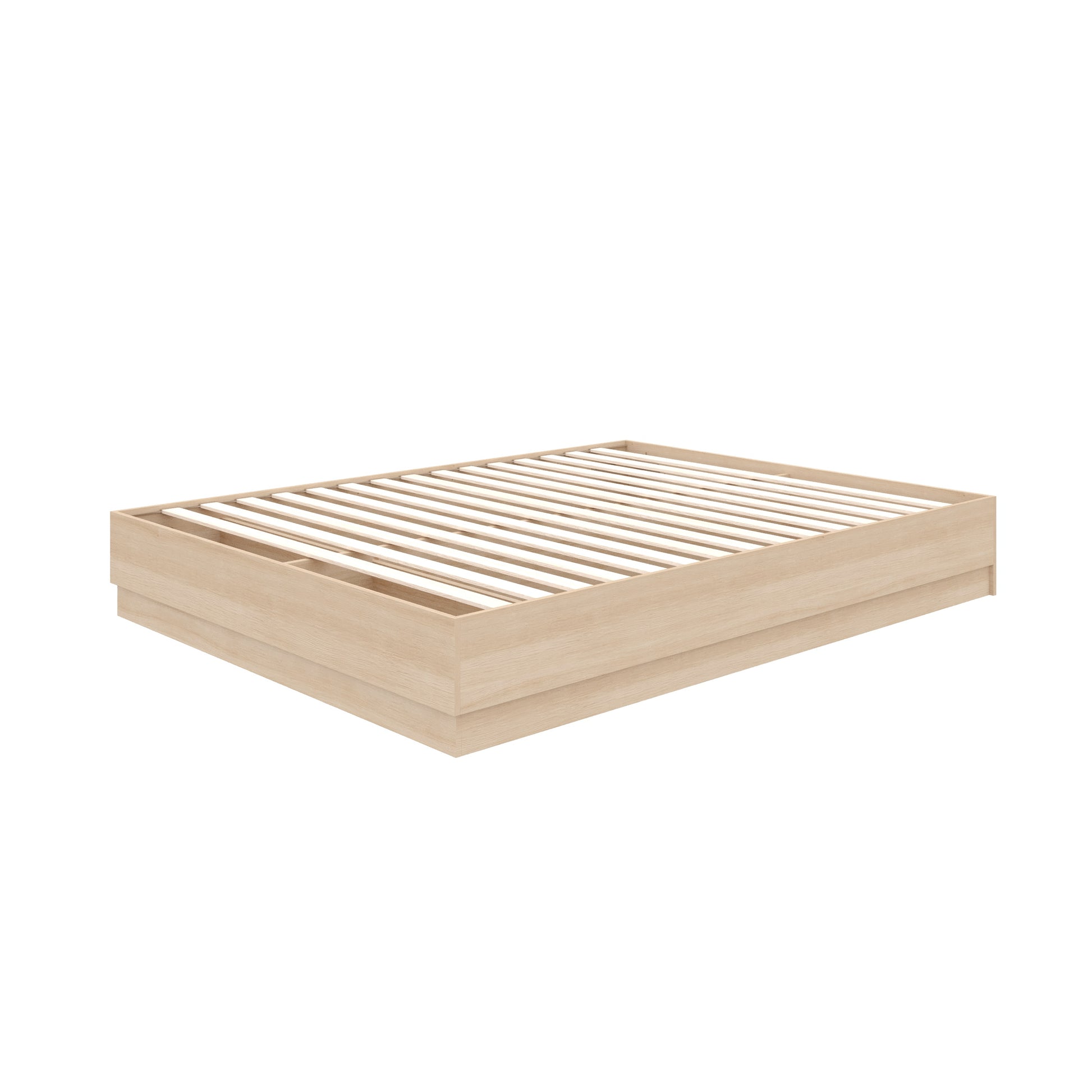 Milano Platform Bed Frame In Natural Blonde Oak – Nexeradistribution
