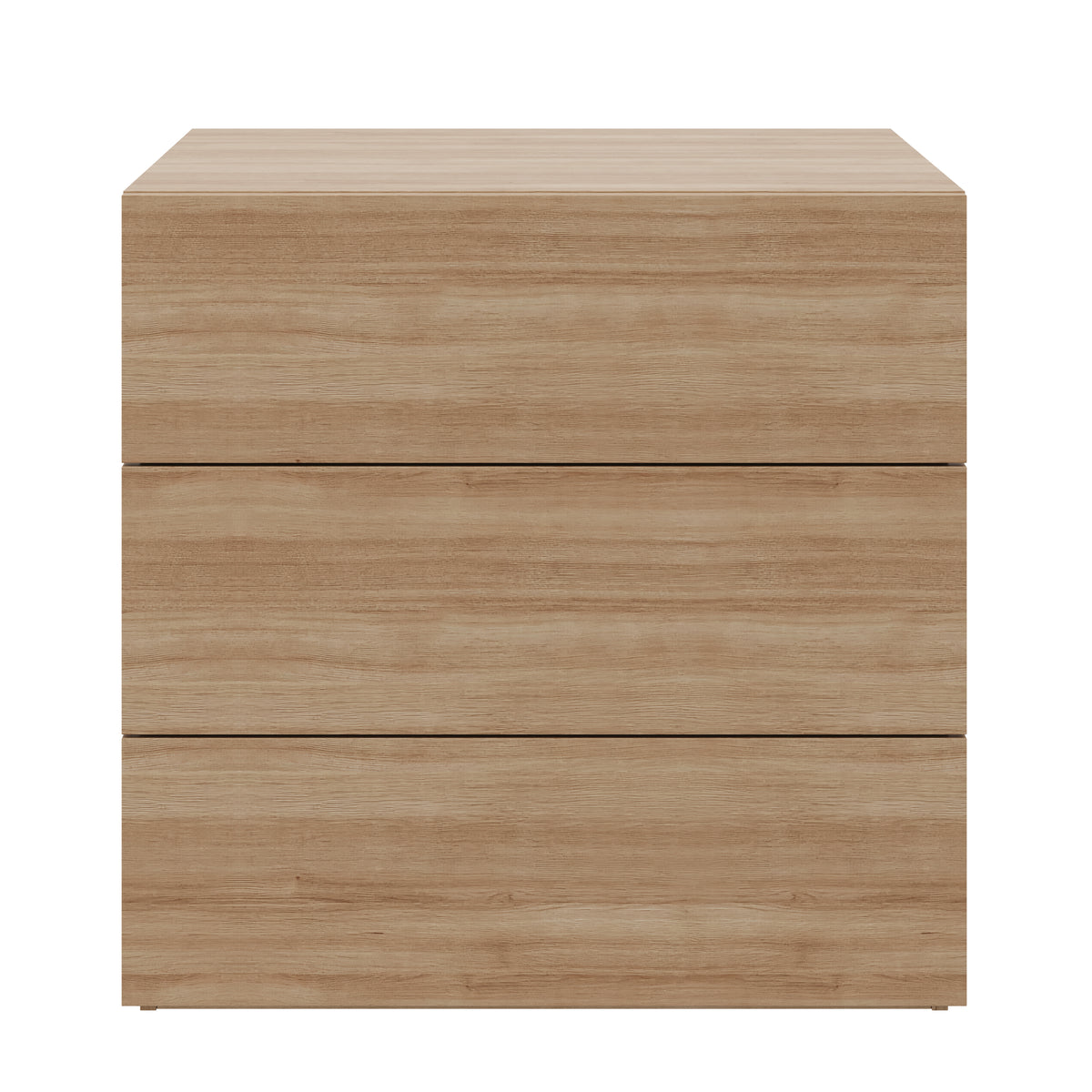 3-Drawer Modern Dresser in Brown Oak – product photo