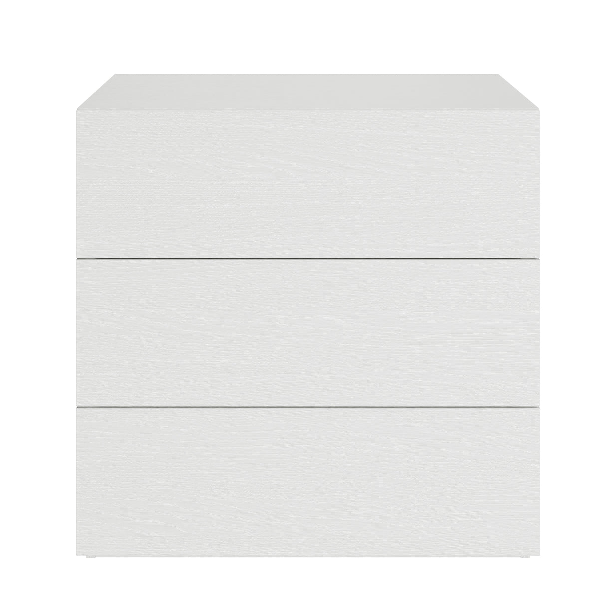 3-Drawer Modern Dresser in White – product photo