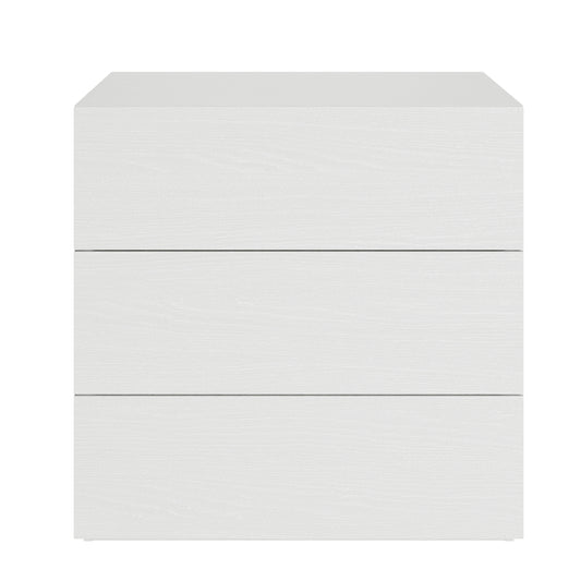 3-Drawer Modern Dresser in White – product photo