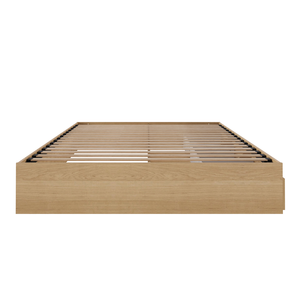 3-Drawer Storage Bed Frame in Natural Maple, Queen – product photo
