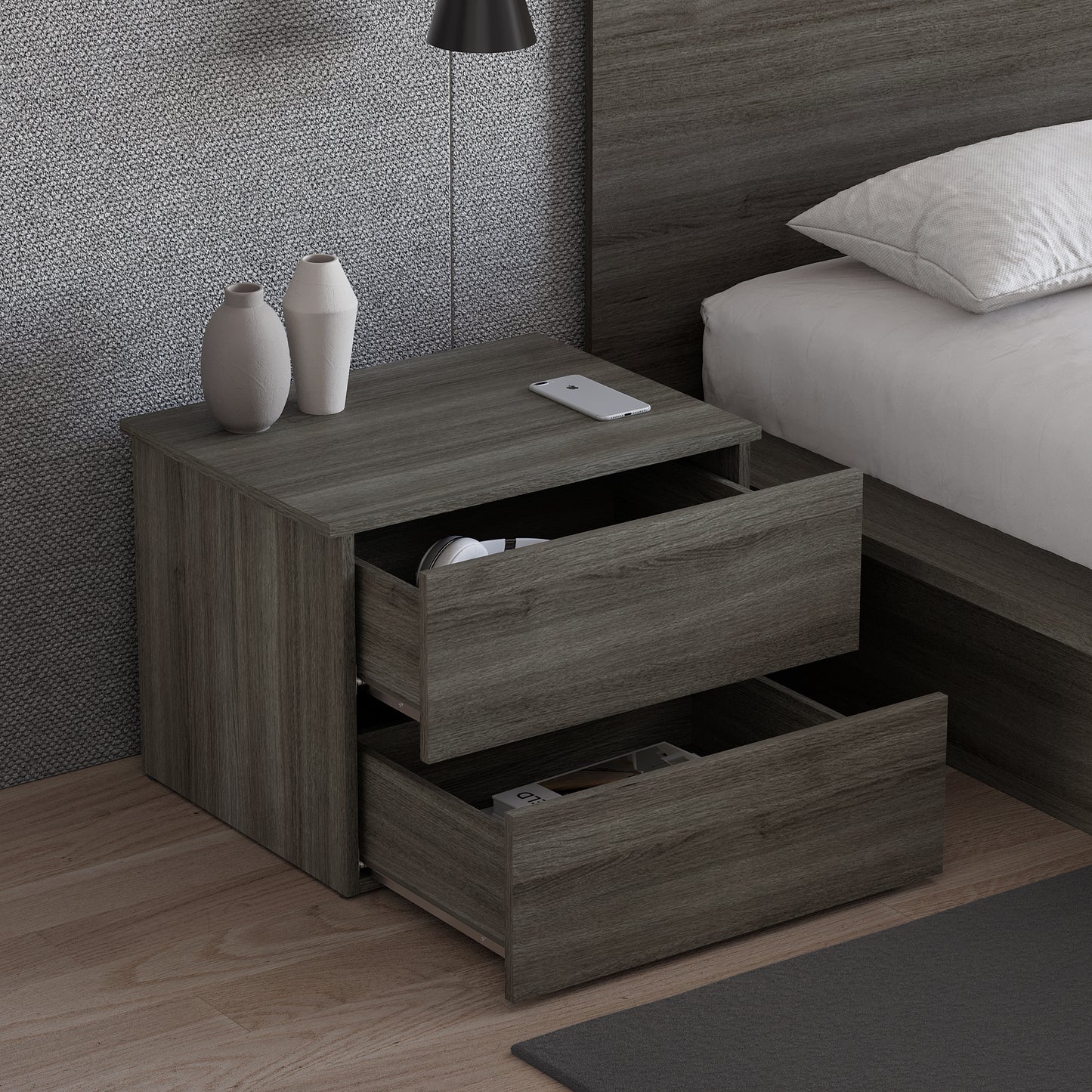 James Nightstand With 2-Drawers