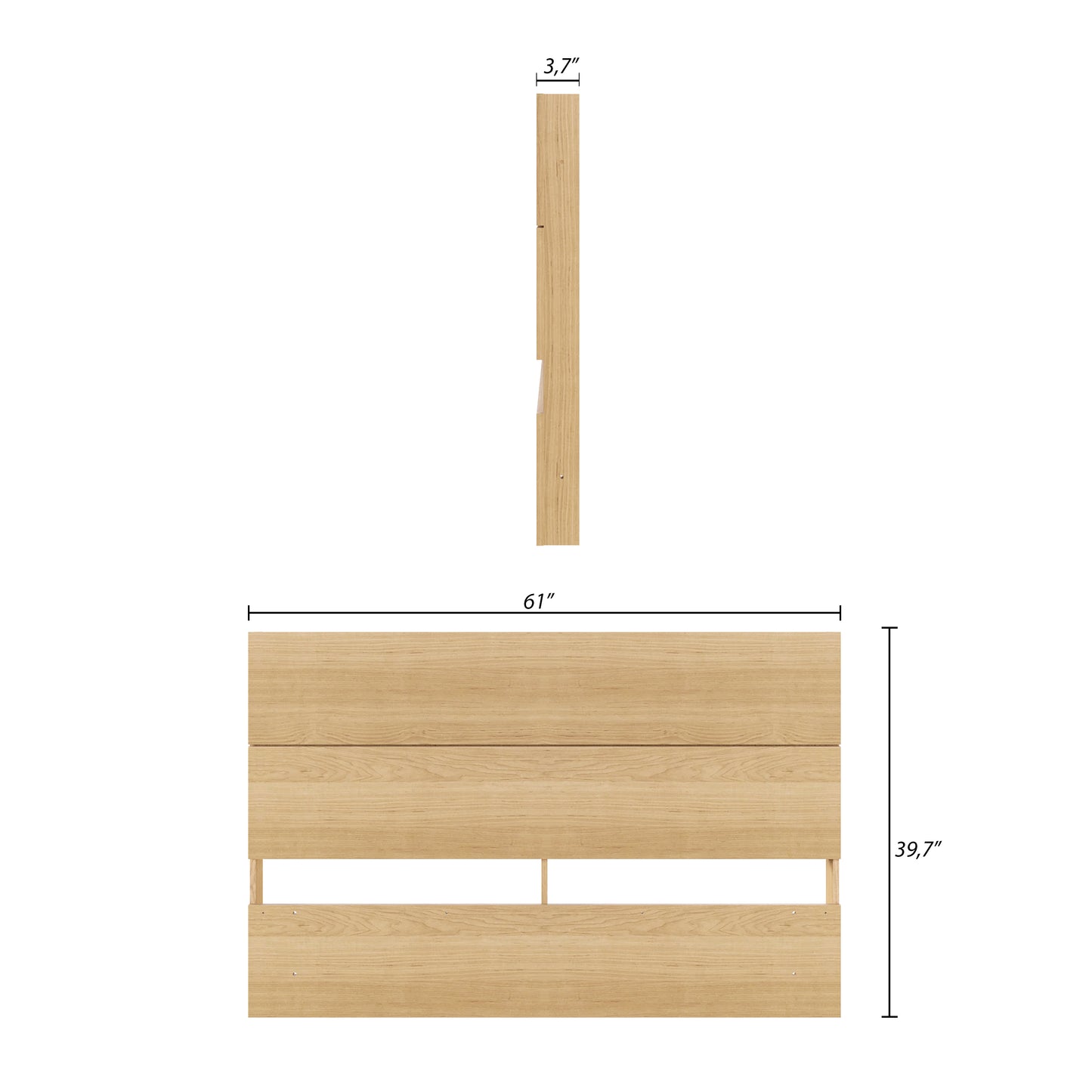 Panel Headboard, Natural Maple