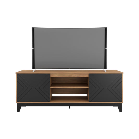 72-Inch Tv Stand With 2-Doors, Black