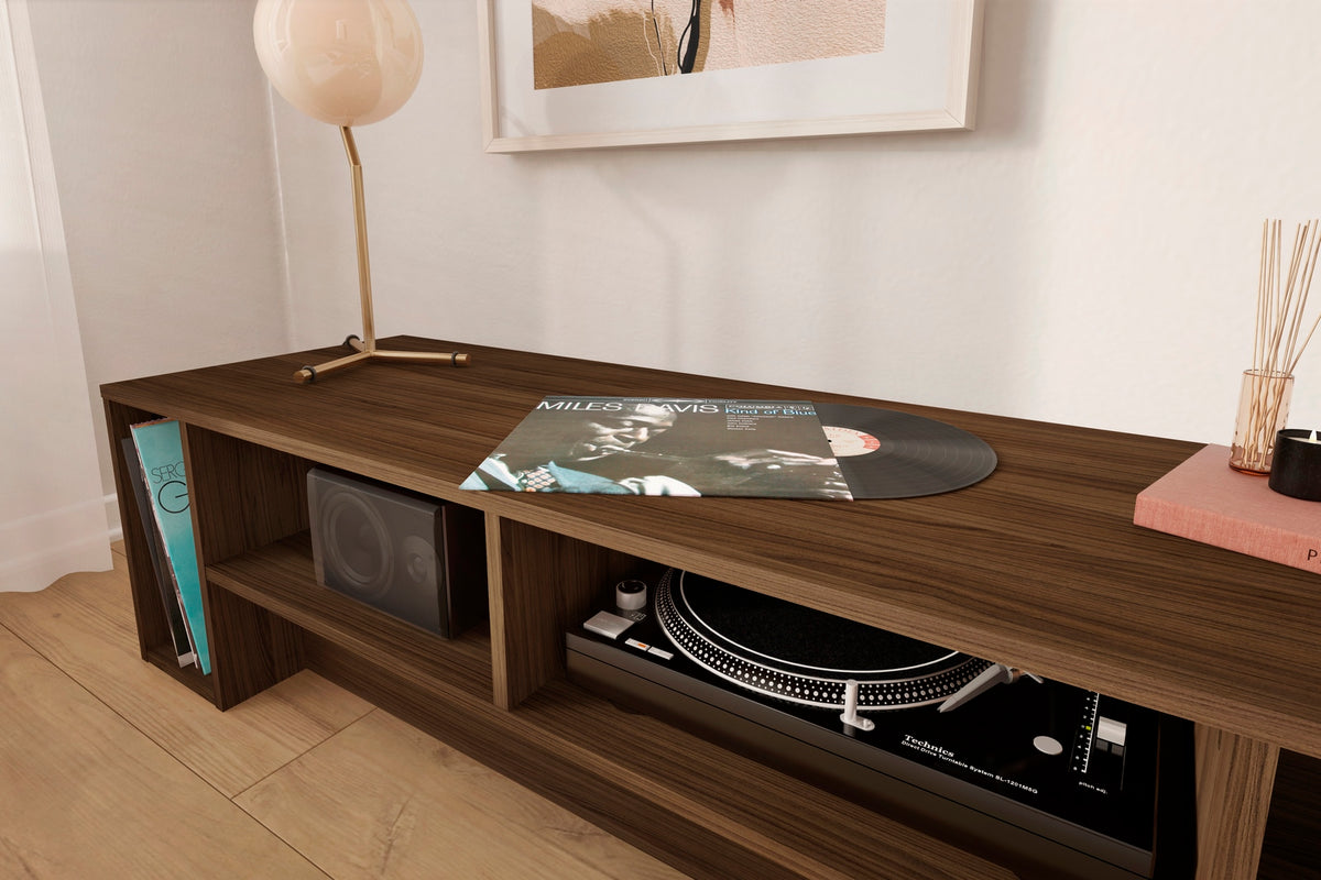 72-Inch Tv Stand in Walnut – detail photo