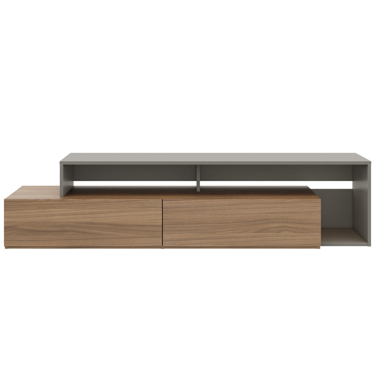 72-Inch Tv Stand With 2 Drawers in Nutmeg & Greige – product photo