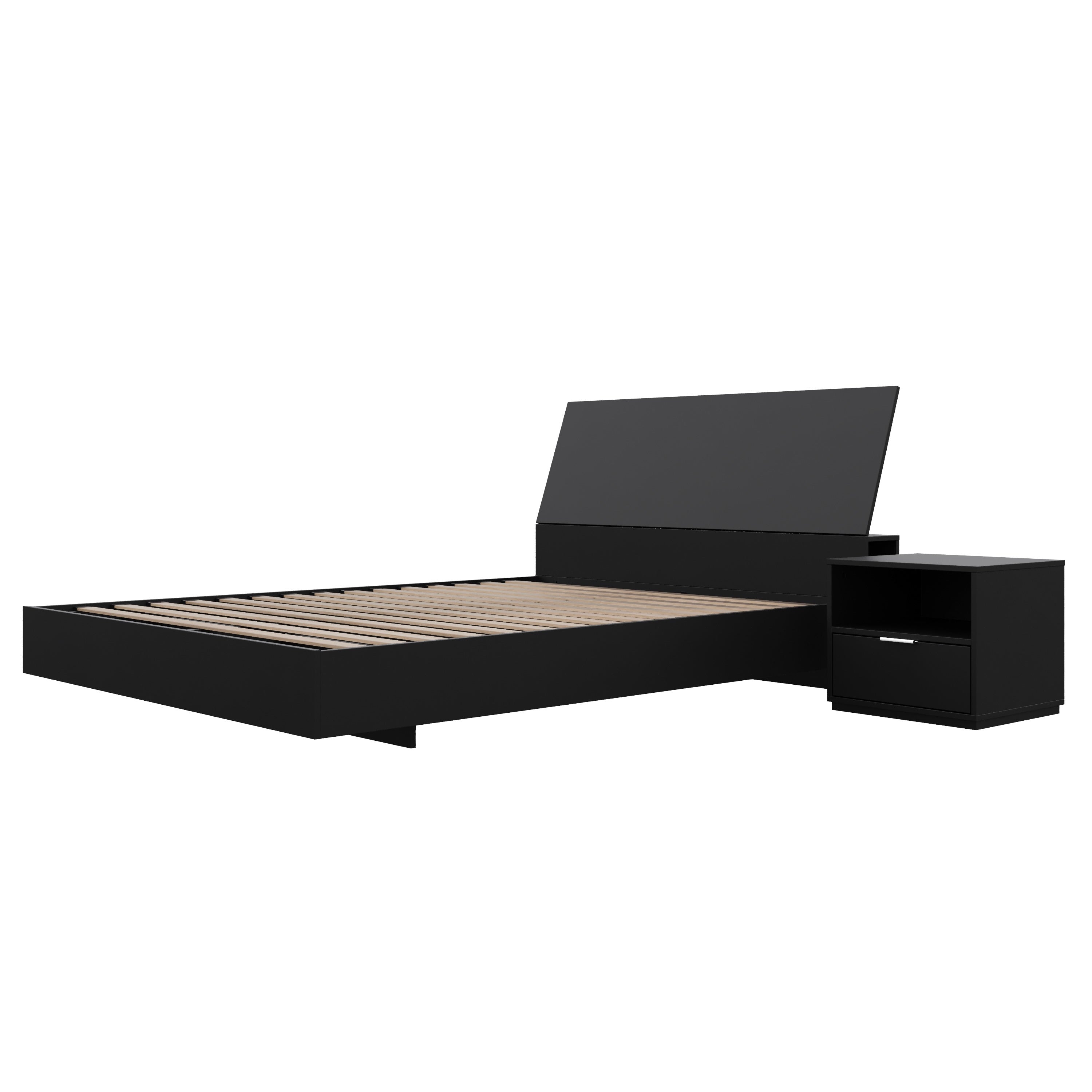 Porter 3-Piece Floating Platform Bedroom Set,1 Nightstand, Full ...