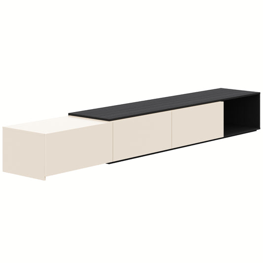 Arlo Extendable TV Console in Black Karisma & Morning Dew – product photo 2