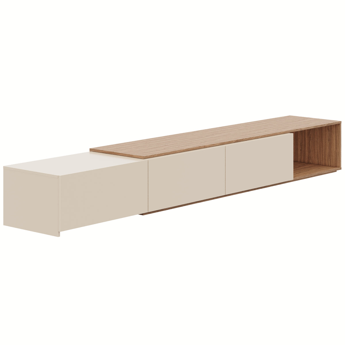 Arlo Extendable TV Console in Kiss Curl & Morning Dew – product photo 2