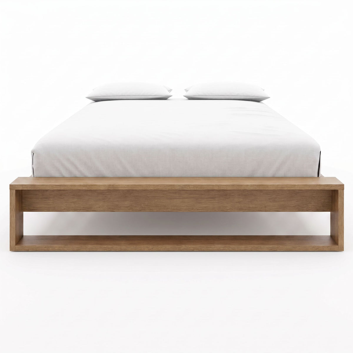 Gael Platform Bed, Queen in Brown Oak, Queen – product photo