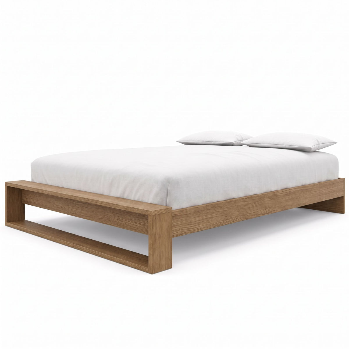 Gael Platform Bed, Queen in Brown Oak, Queen – product photo 2
