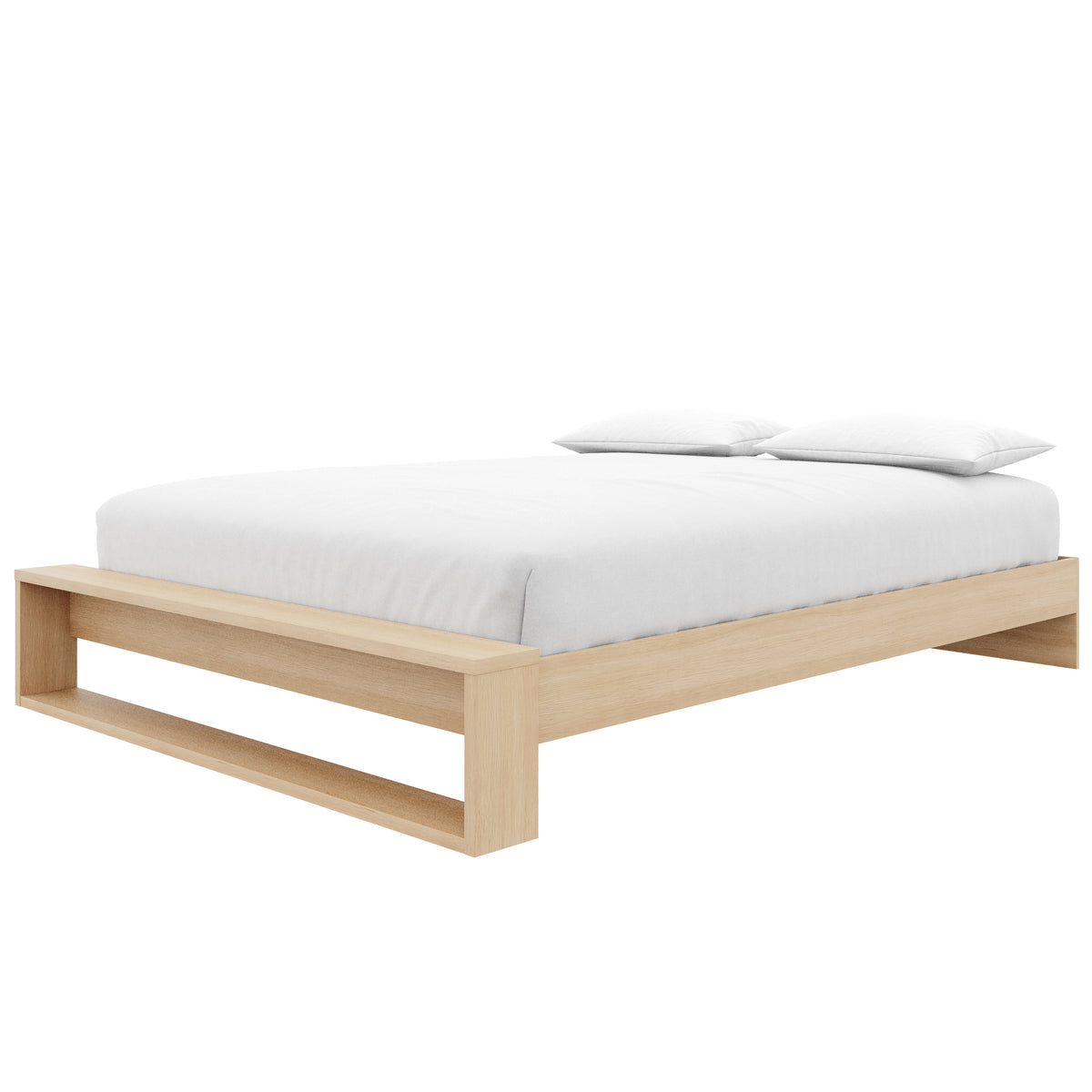 Gael Platform Bed, Queen in Natural Blonde Oak, Queen – product photo 2