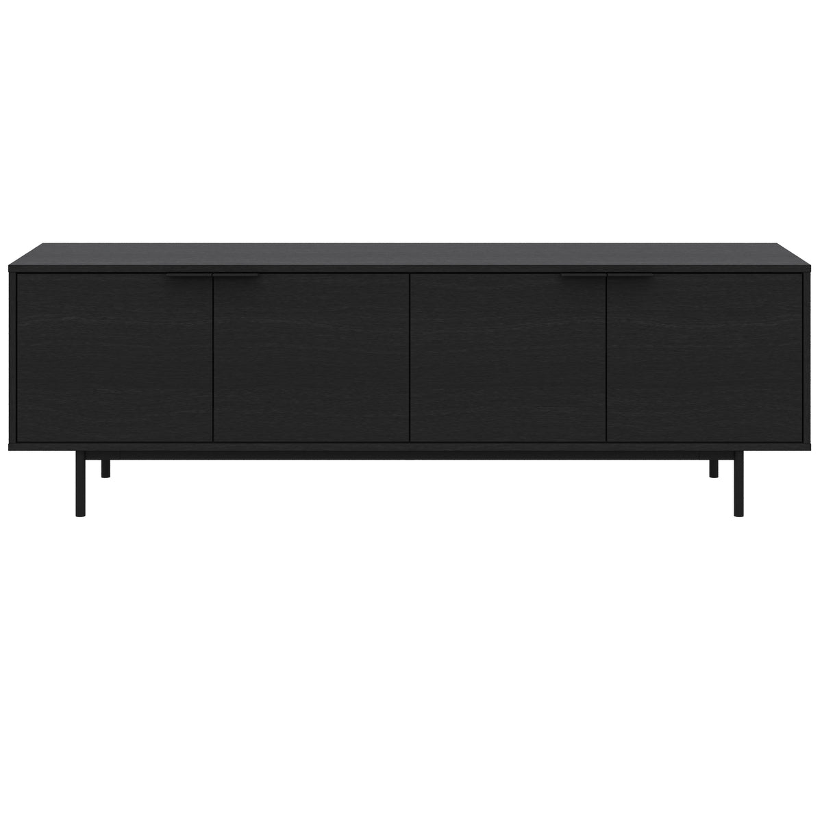 Hamilton 70” TV Stand with 4 Storage Cabinets in Black – product photo