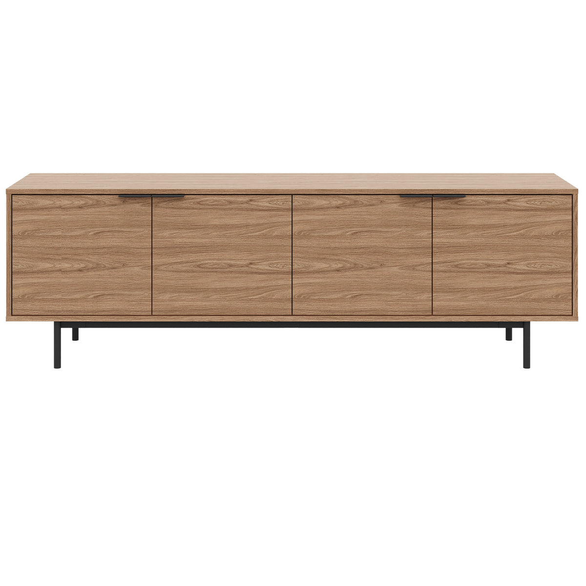 Hamilton 70” TV Stand with 4 Storage Cabinets in Light Walnut – product photo
