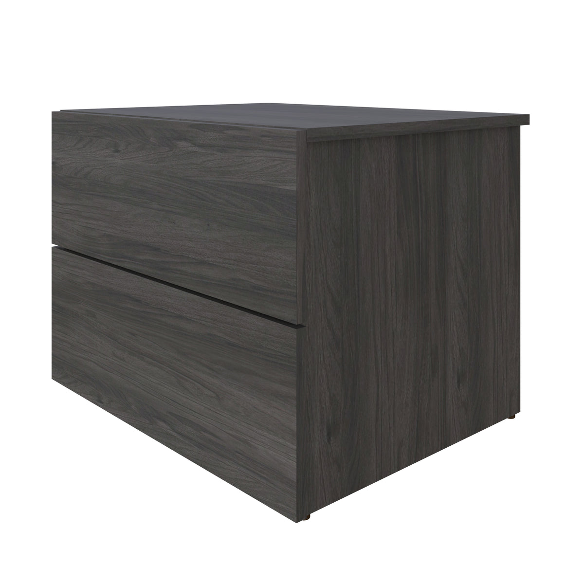 James Nightstand With 2-Drawers in Bark Grey – product photo 2