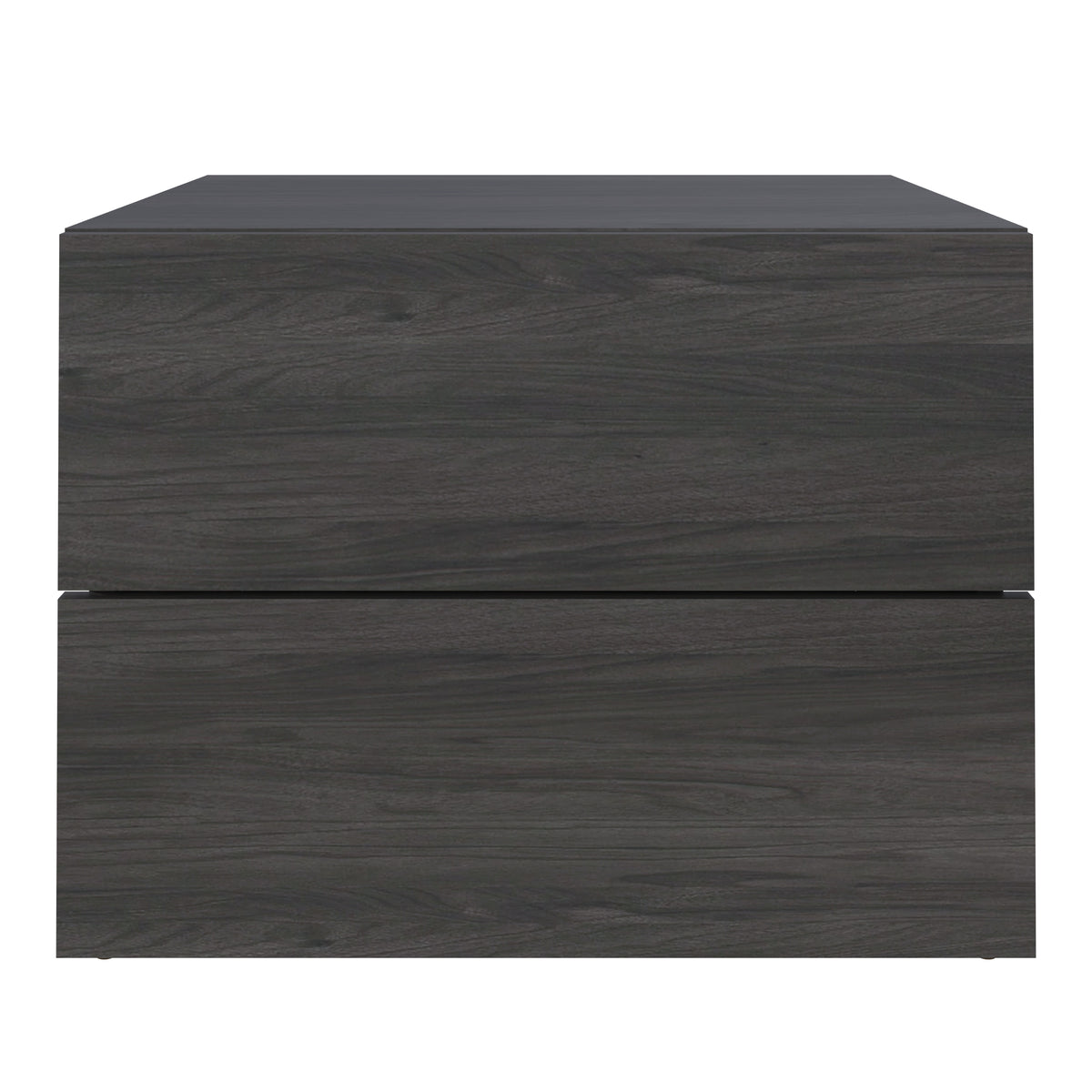James Nightstand With 2-Drawers in Bark Grey – product photo