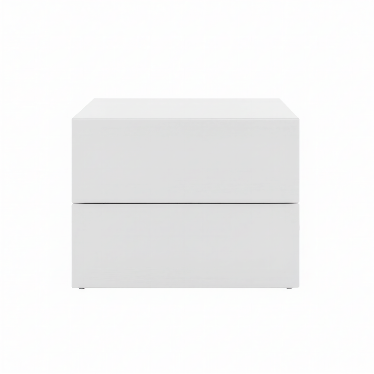 James Nightstand With 2-Drawers in White Wood Grain – product photo