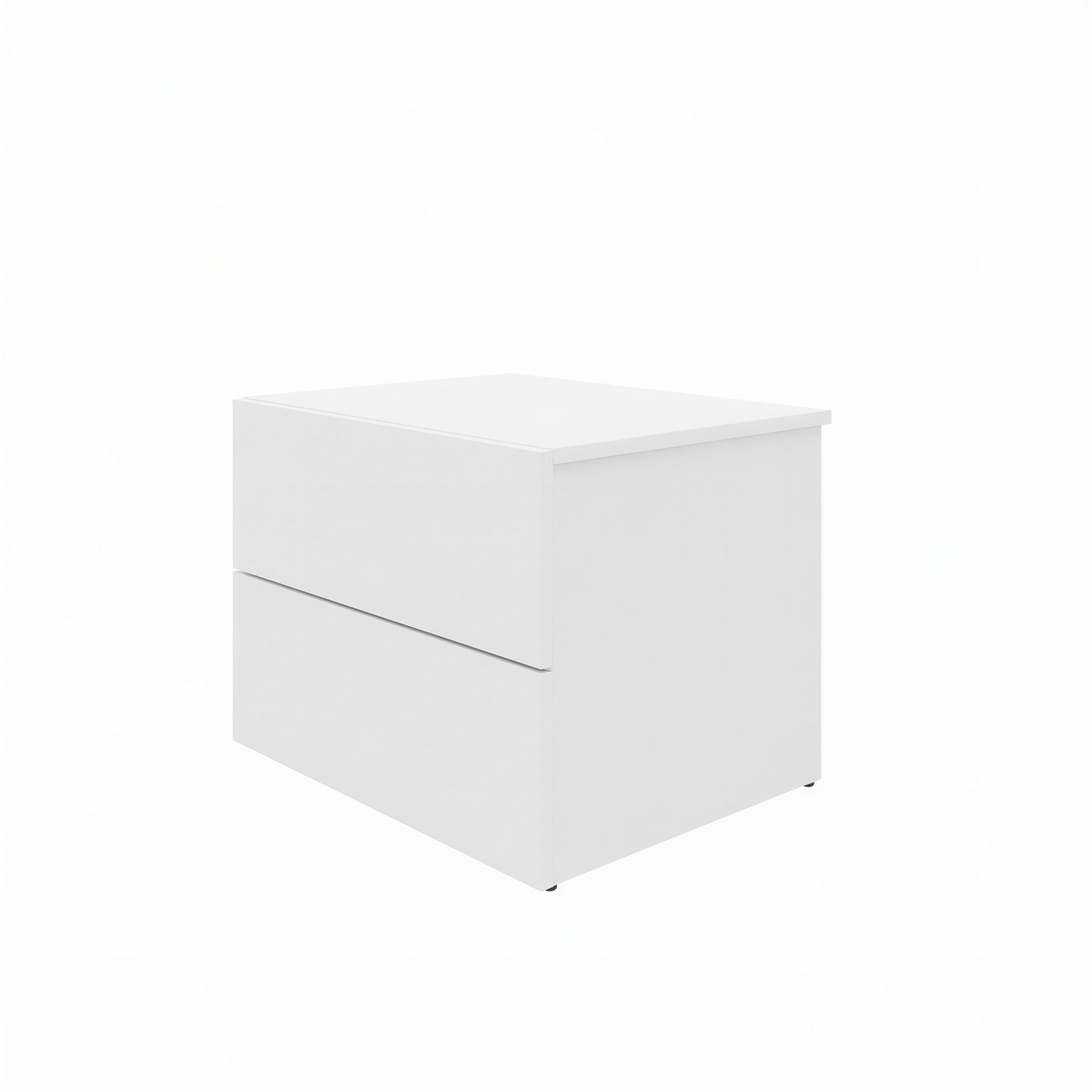 James Nightstand With 2-Drawers in White Wood Grain – product photo 2