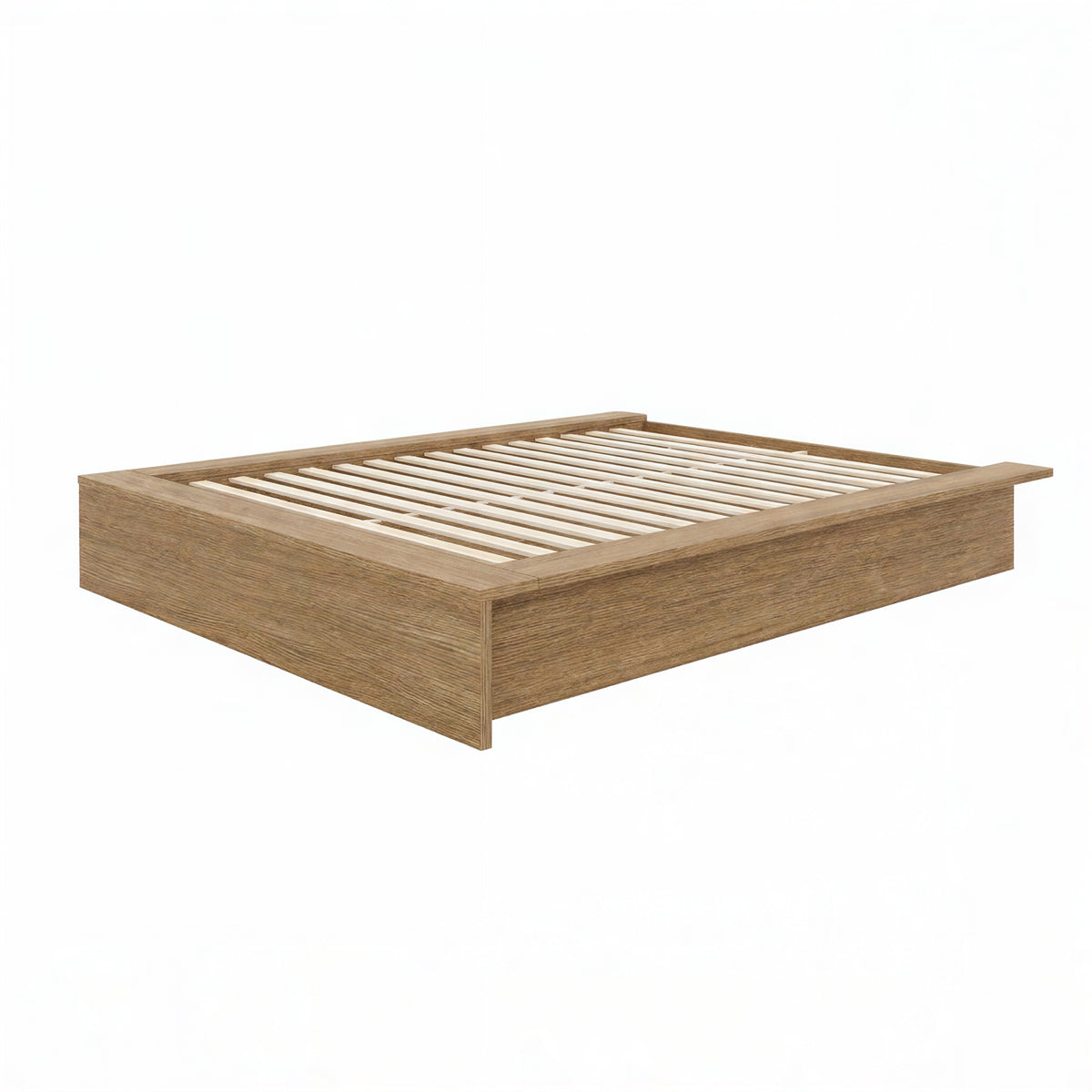 James Platform Bed in Brown Oak, King – product photo 2
